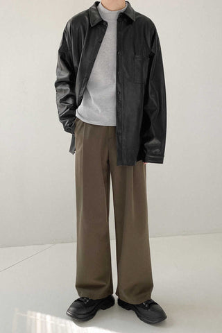 Loose fit Leather Shirt