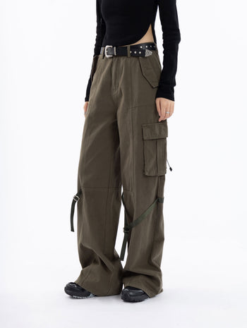 High Waist Retro Cargo Pants
