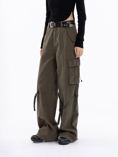 High Waist Retro Cargo Pants