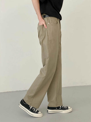 Washed Cotton Casual Loose Fit Jeans