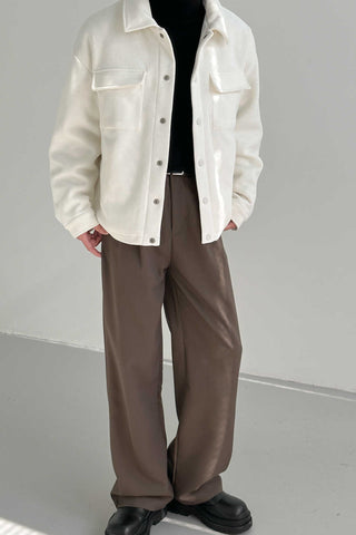 Quilted lapel padded short casual loose fit Jacket