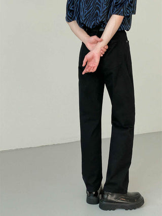 Washed Cotton Casual Loose Fit Jeans