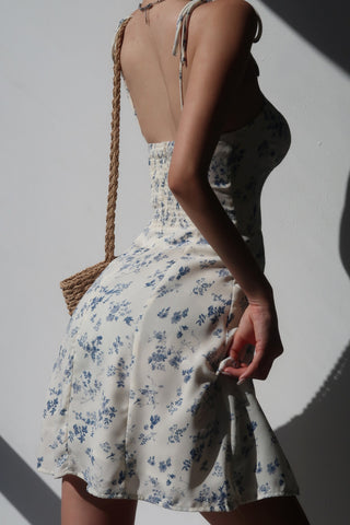 French Retro V-neck Suspender Short Skirt Dress