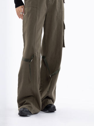 High Waist Retro Cargo Pants