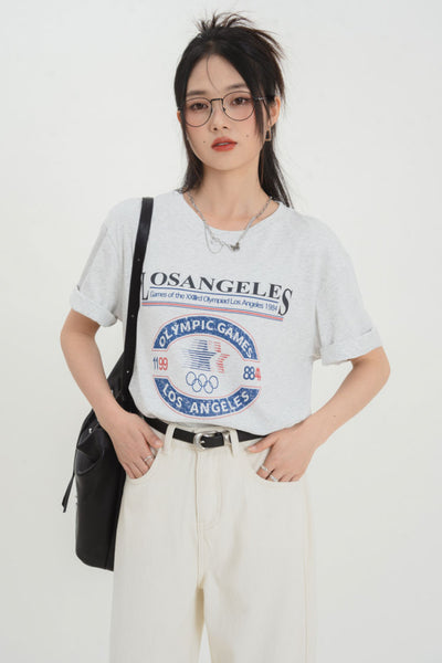 Vintage Print Short Sleeve T-shirt