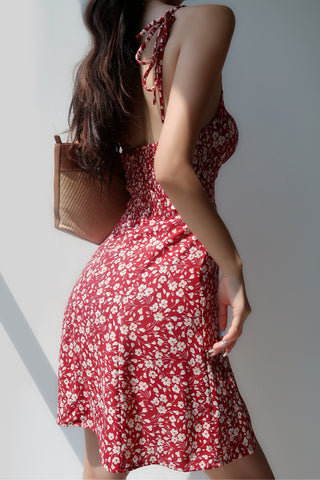 Slim Waist Bandage Short Skirt Holiday Dress