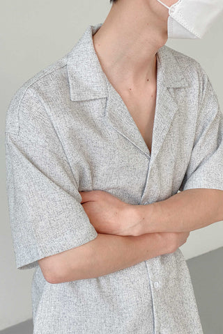 Cuban collar loose fit shirt