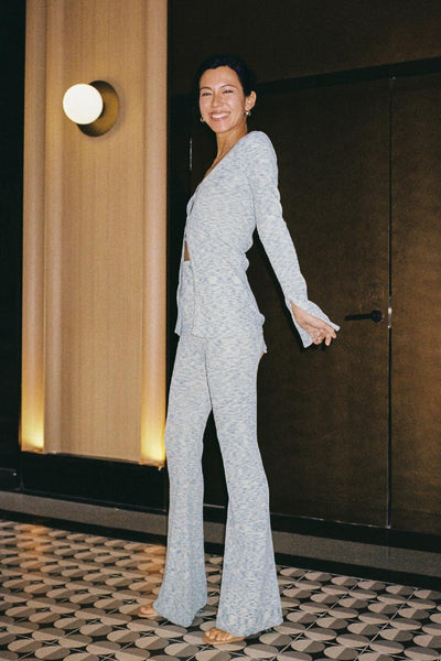 knitted flared pants