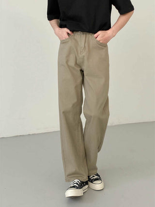 Washed Cotton Casual Loose Fit Jeans