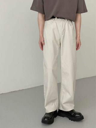 Washed Cotton Casual Loose Fit Jeans
