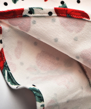 Retro Rose Print Ruffle High Waist fishtail Skirt