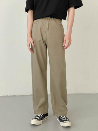 Washed Cotton Casual Loose Fit Jeans