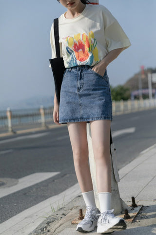 Loose Pure Cotton cool art T-Shirt