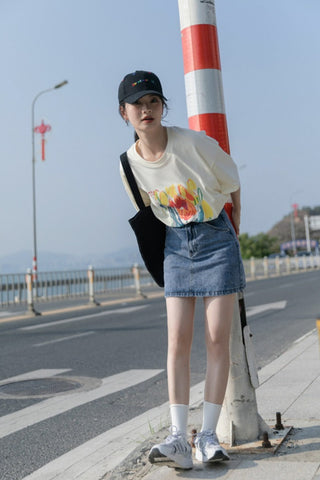 Loose Pure Cotton cool art T-Shirt