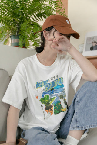 pure cotton cartoon print t-shirt
