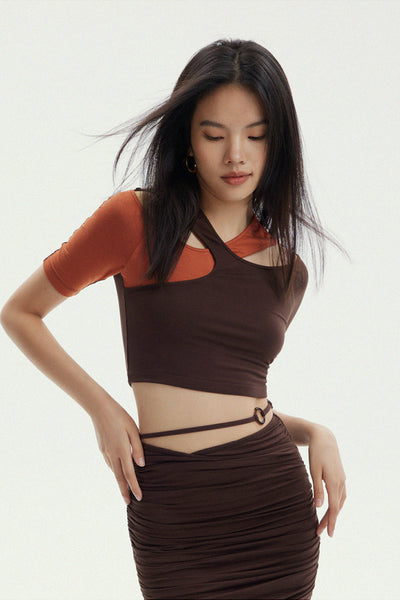 slim fit short top