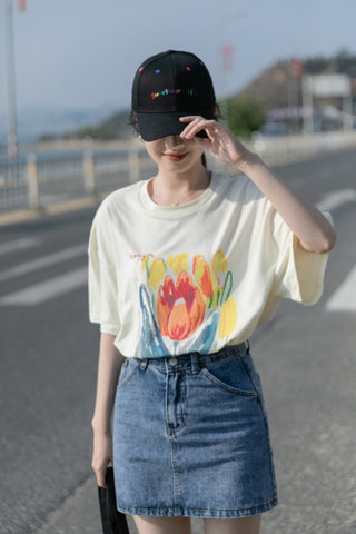 Loose Pure Cotton cool art T-Shirt