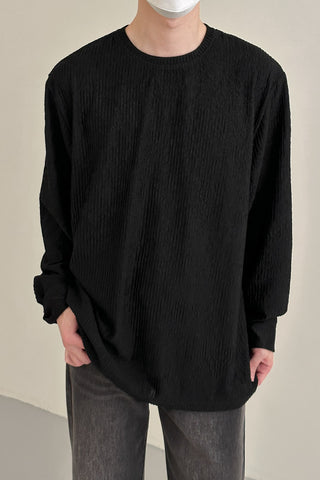 solid color loose long sleeve t-shirt