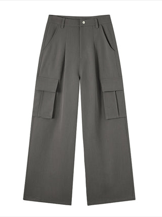 High-Waist Straight Cargo Pants