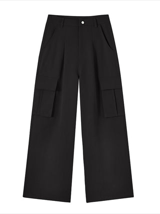 High-Waist Straight Cargo Pants
