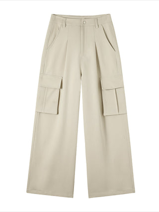 High-Waist Straight Cargo Pants