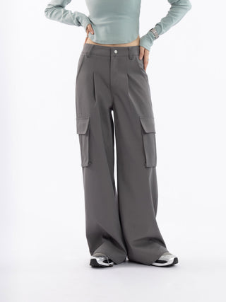 High-Waist Straight Cargo Pants