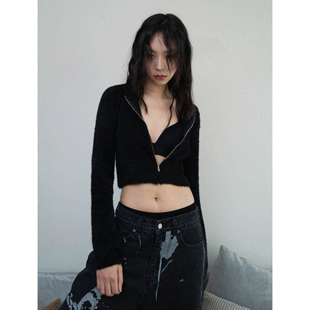 hooded zipper sweater