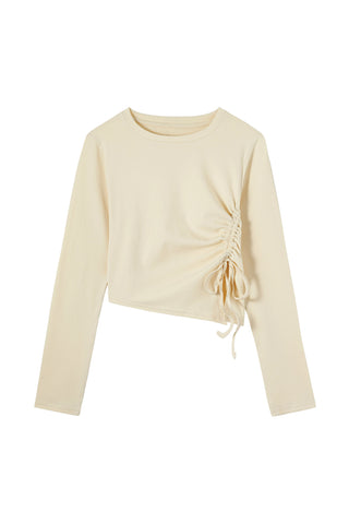 Drawstring Long-Sleeved Shirt