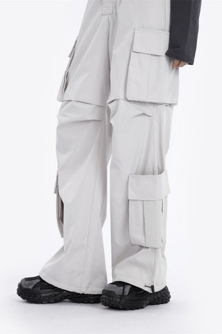High Waist Drawstring Detachable Cargo Pants