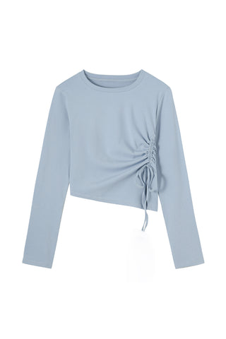 Drawstring Long-Sleeved Shirt