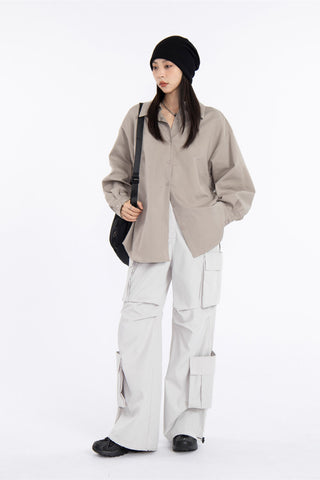 High Waist Drawstring Detachable Cargo Pants