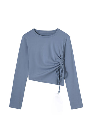Drawstring Long-Sleeved Shirt
