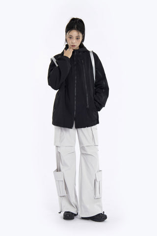 High Waist Drawstring Detachable Cargo Pants