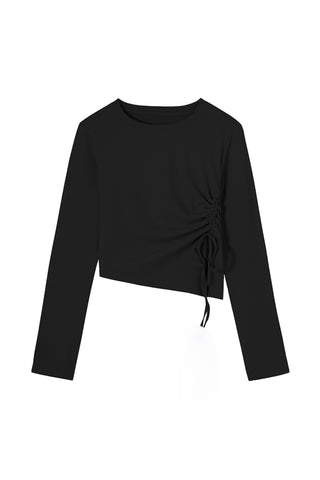 Drawstring Long-Sleeved Shirt