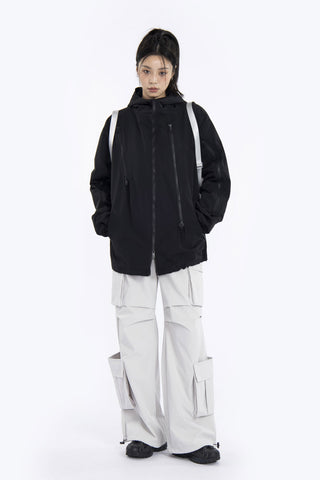 High Waist Drawstring Detachable Cargo Pants