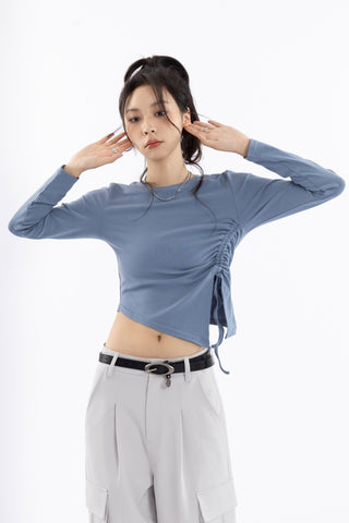 Drawstring Long-Sleeved Shirt