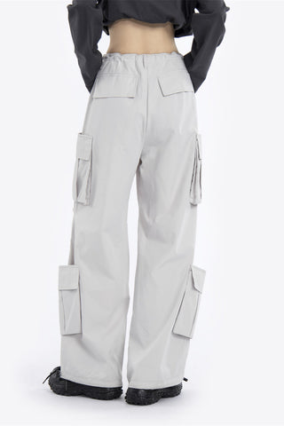 High Waist Drawstring Detachable Cargo Pants