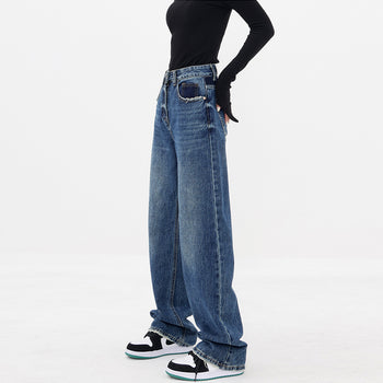 High rise baggy fit jeans