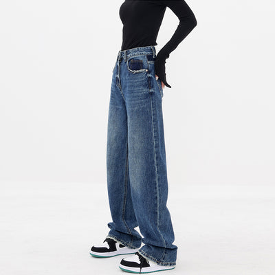 High rise baggy fit jeans