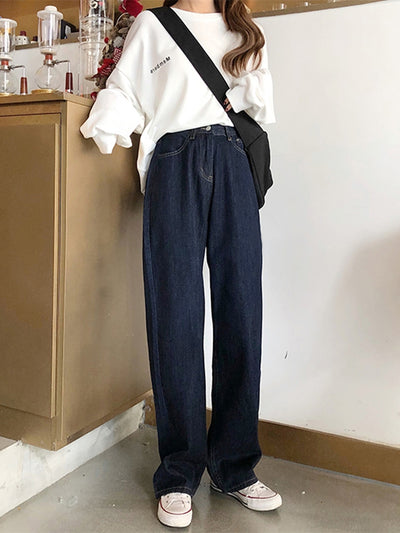 High waist relaxed fit jeans
