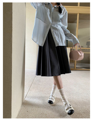 Pleated Midi Skirt