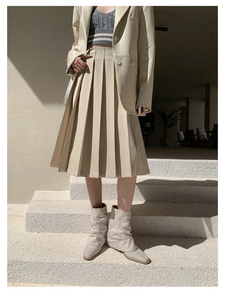 Pleated Midi Skirt