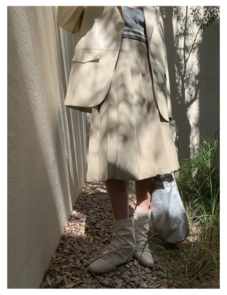 Pleated Midi Skirt