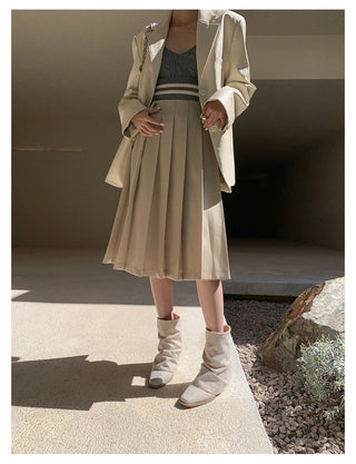 Pleated Midi Skirt