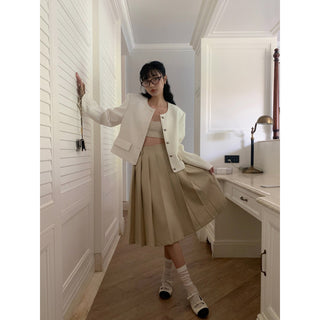 Pleated Midi Skirt