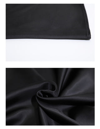 satin drape slim maxi skirt