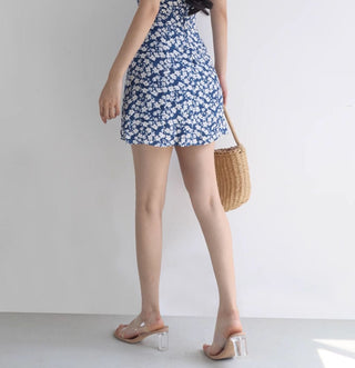 French Blue floral dress