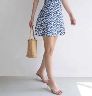 French Blue floral dress