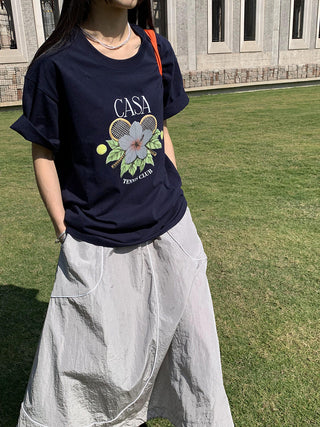 floral print short-sleeve t-shirt